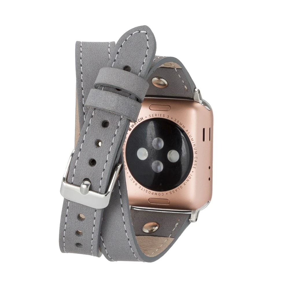 Apple Watch Uyumlu Deri Kordon 42-44-45mm Slim DT STRST9