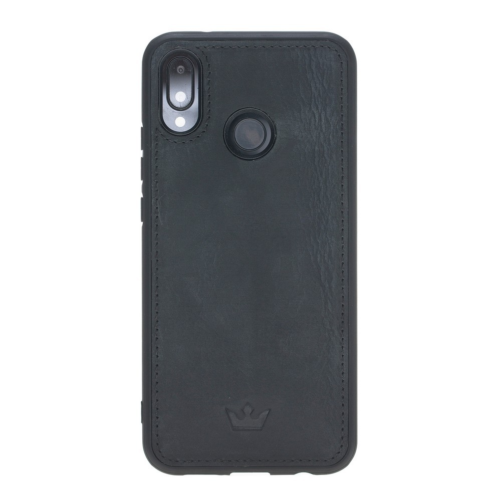 Huawei P20 Lite Uyumlu Deri Cüzdanlı Kılıf Siyah