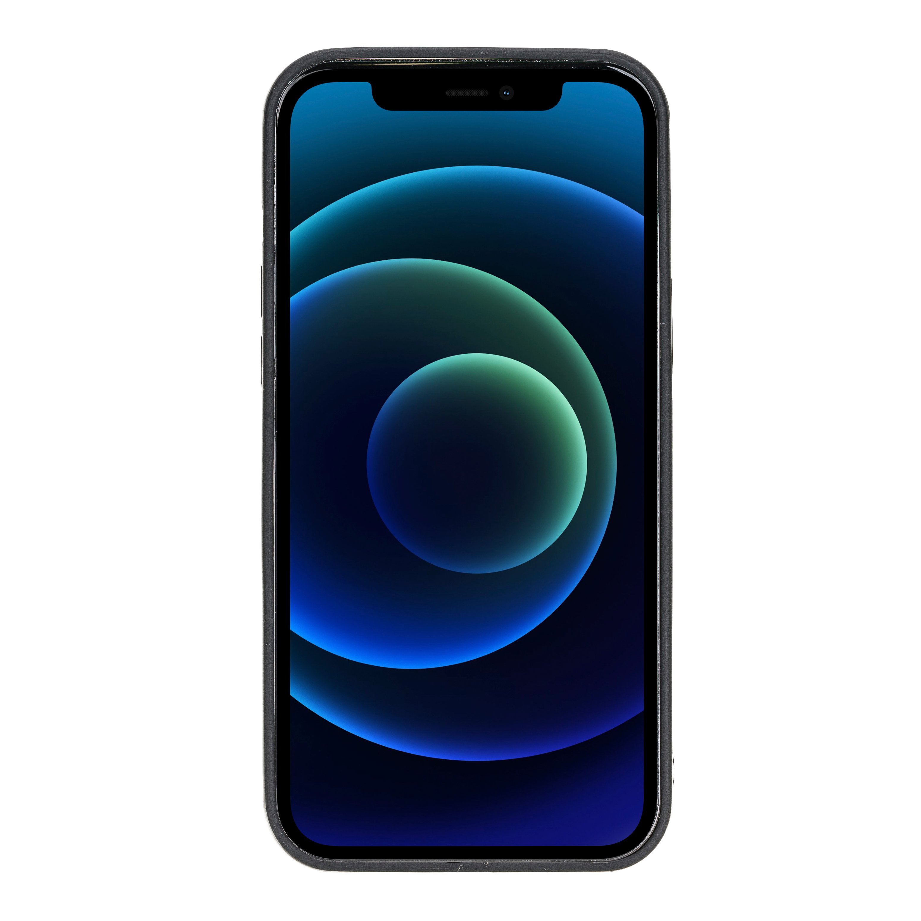 Apple iPhone 12 Uyumlu Deri Arka Kapak RST2EF Taba