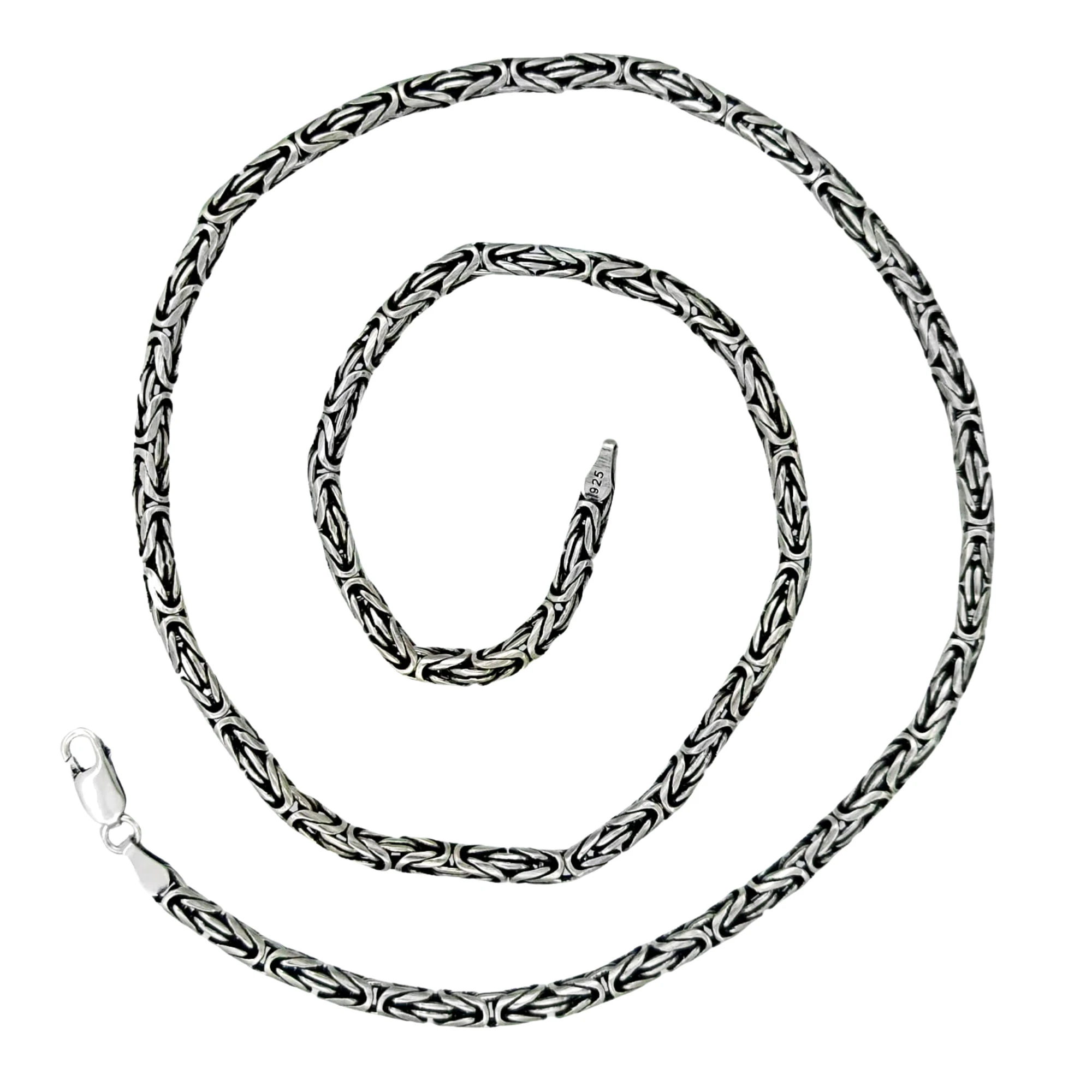 925 Ayar Gümüş Kral Kolye 2 mm 3 mm 4 mm 4,5 mm 5 mm 6 mm - 4,5 mm