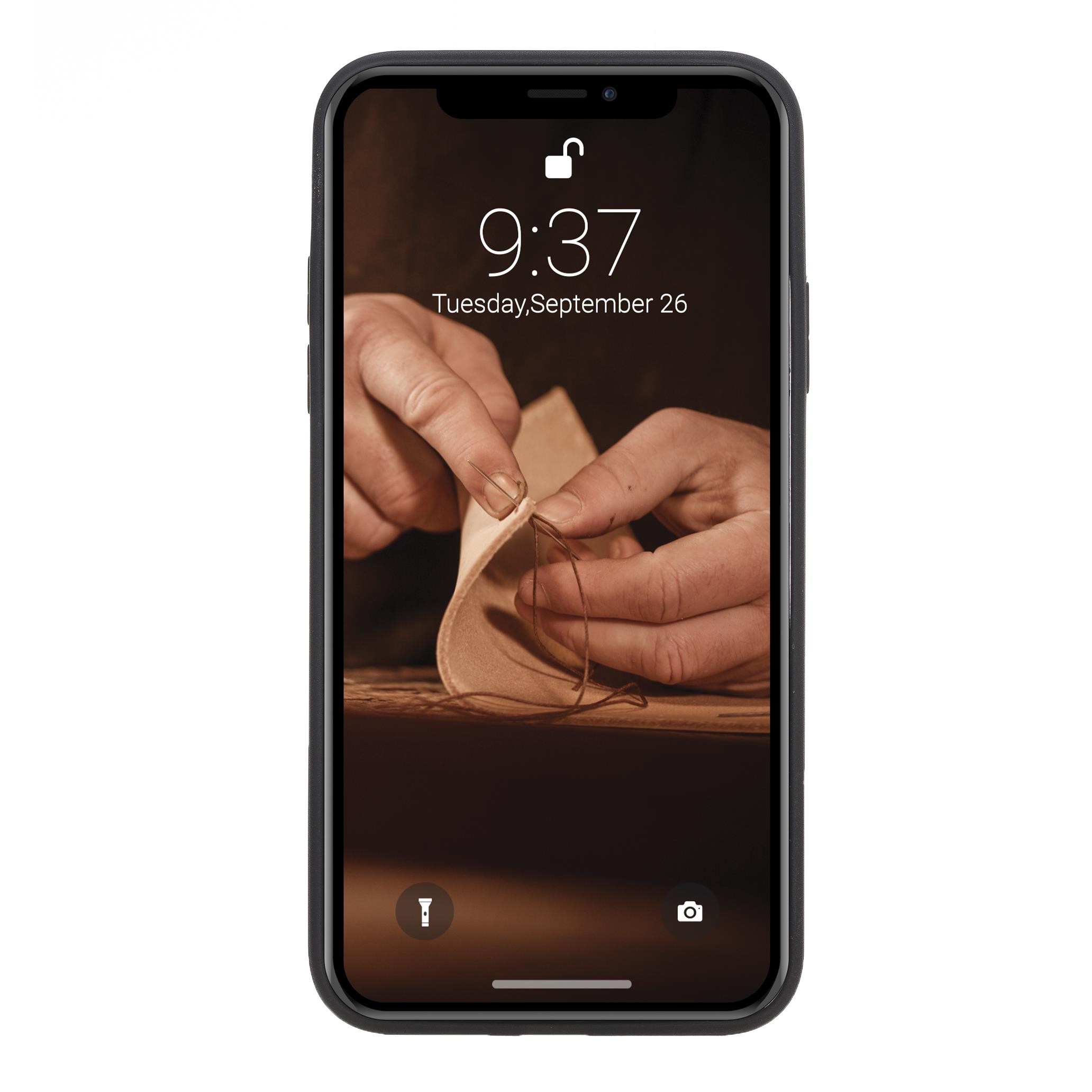 Apple iPhone XR Uyumlu Deri Arka Kapak Sarı