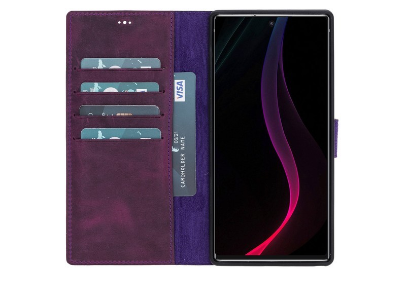 Samsung Galaxy Note 10 Plus Uyumlu Deri Cüzdanlı Kılıf Foncaze G7