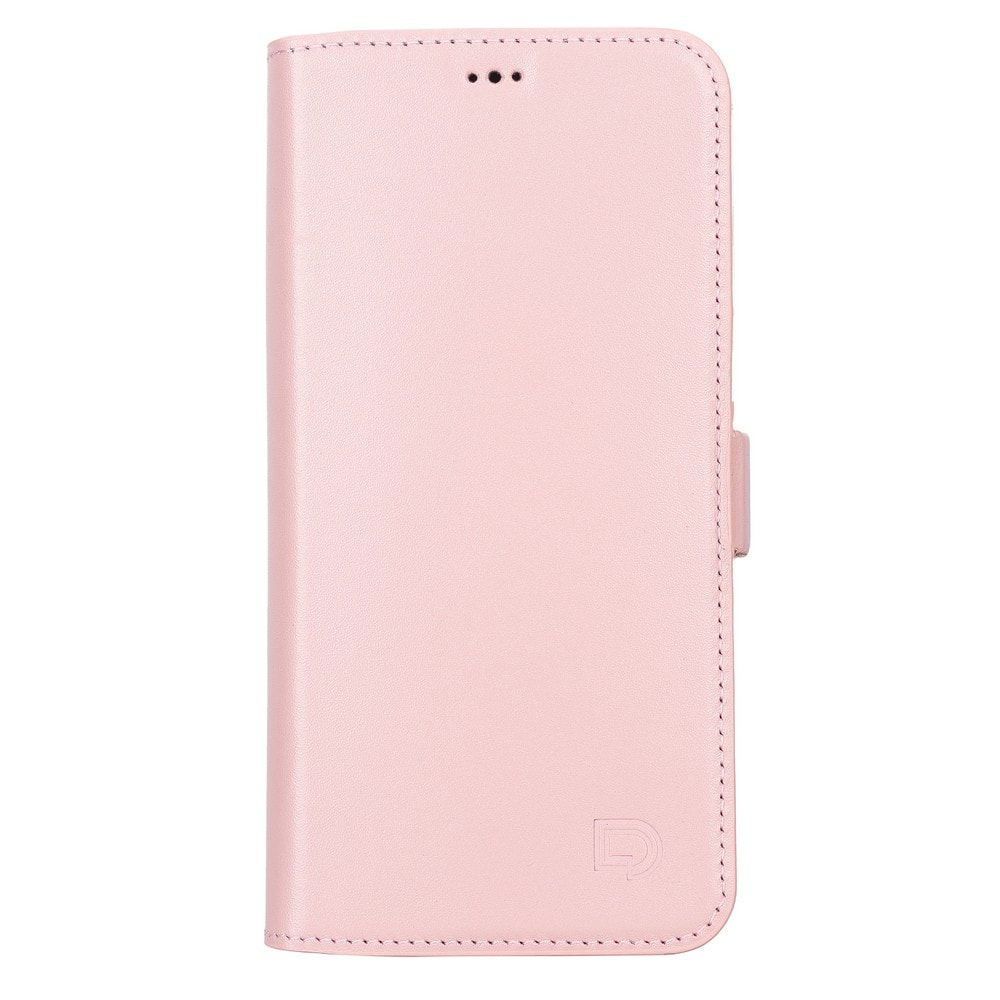 Apple iPhone 13 Pro Max Uyumlu Deri Cüzdanlı Kılıf Toz Pembe