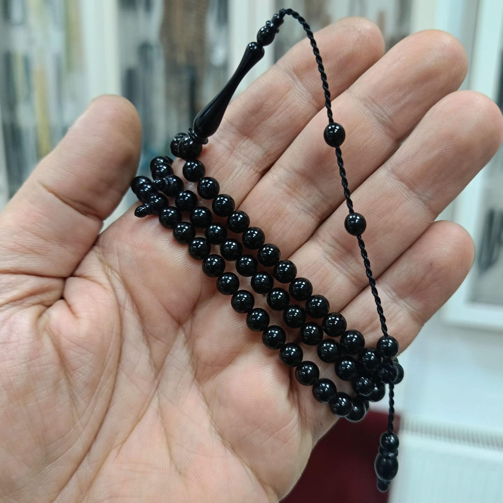 Sertifikalı Kumpaslı Sistemli Erzurum Oltu Namaz Dua Zikir Tesbihi 6 mm