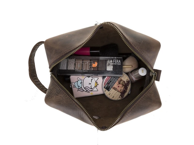 Deri Bakım Ve Seyahat Çantası, M Beden, G6 Kahverengi