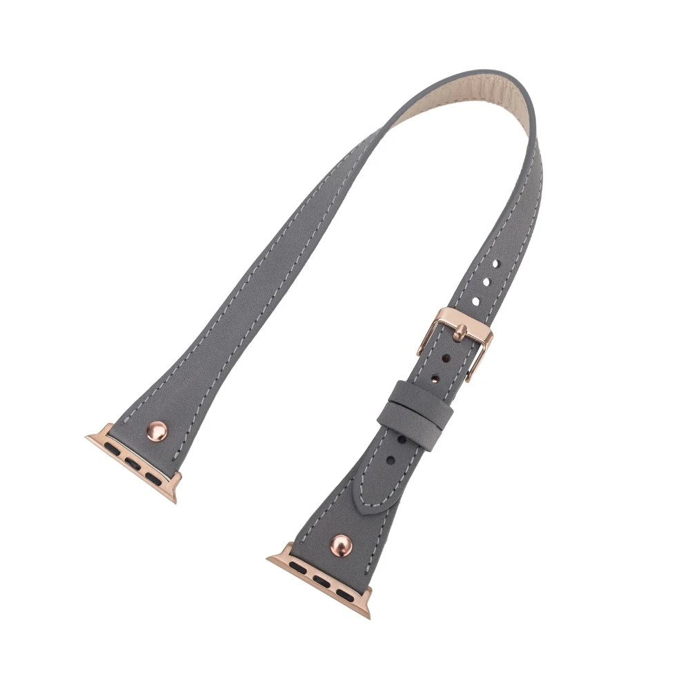 Apple Watch Uyumlu Deri Kordon 42-44-45mm Slim DT RGRST9