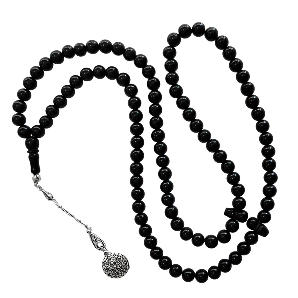 99'luk Gürcistan Oltu Taşı Tesbih Büyük Boy 9 mm