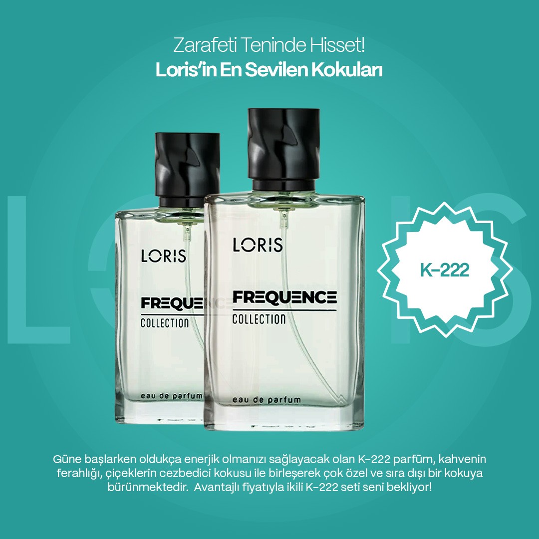 Loris K-222 Frequence Kadın Parfüm 50 ML x 2 Adet