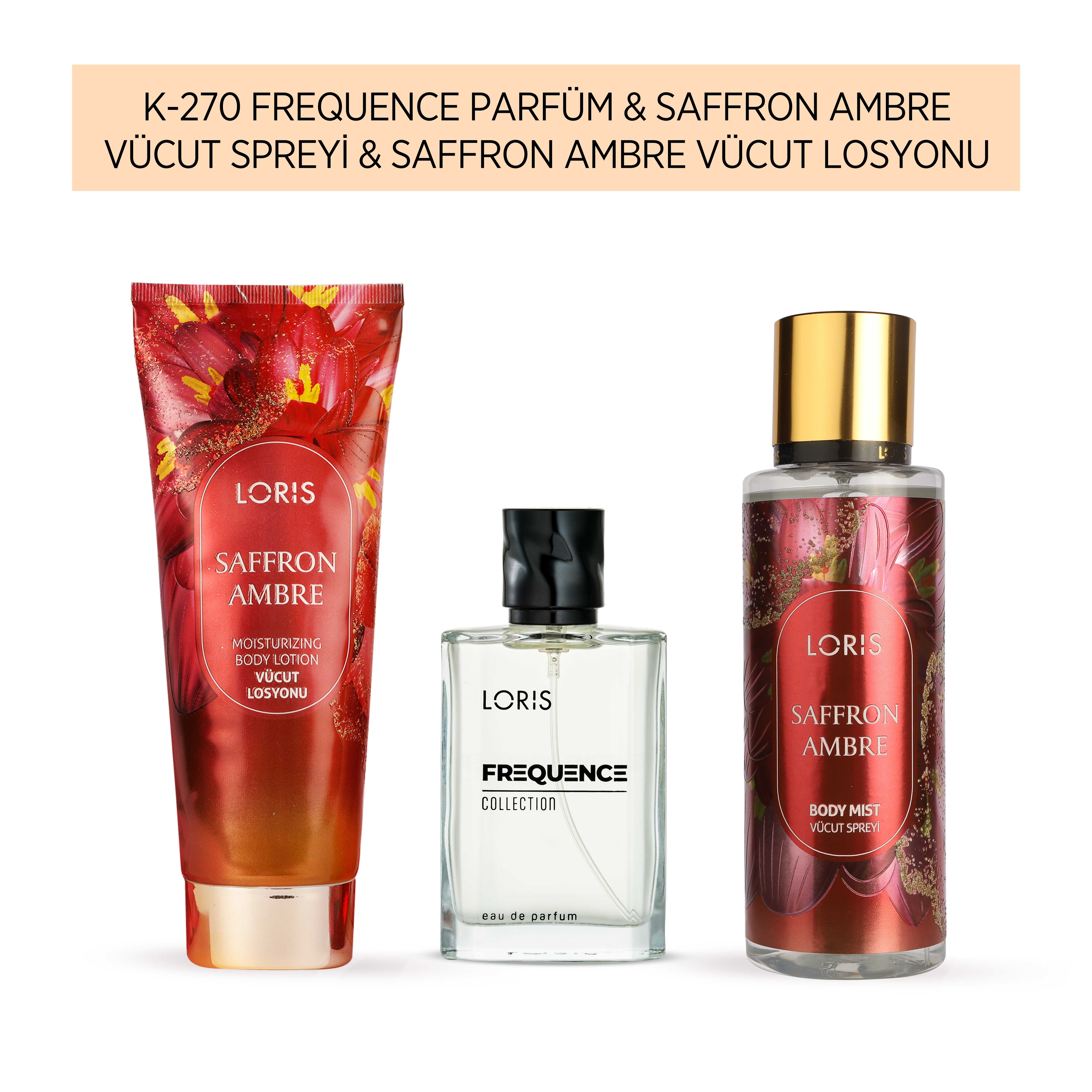 K-270 & Saffron Ambre Body Sprey & Saffron Ambre Losyon