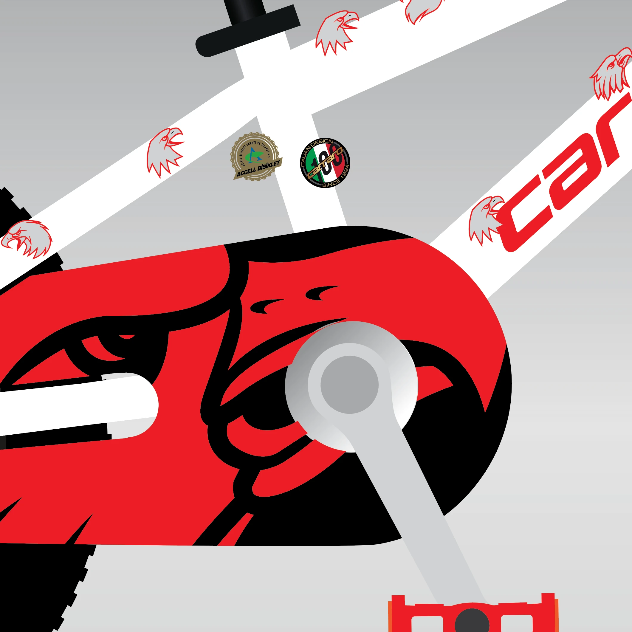 CARRARO RED EAGLE 16 16'' 1-V VB R2 KIRMMIZI-SİYAH