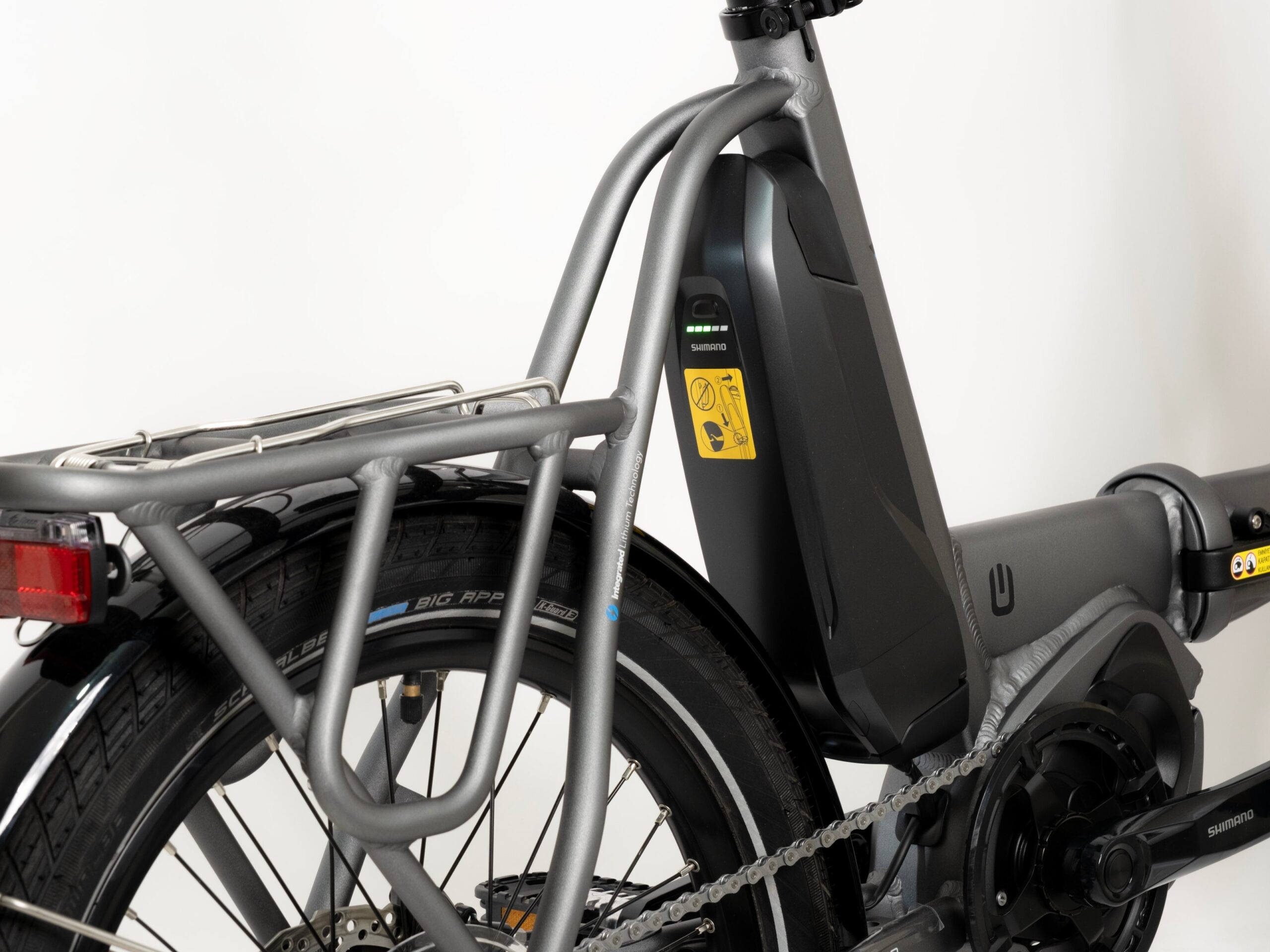 Olli Balli Urla Elektrikli Katlanır Bisiklet Shimano Steps e-5000 418w Batarya - Gri