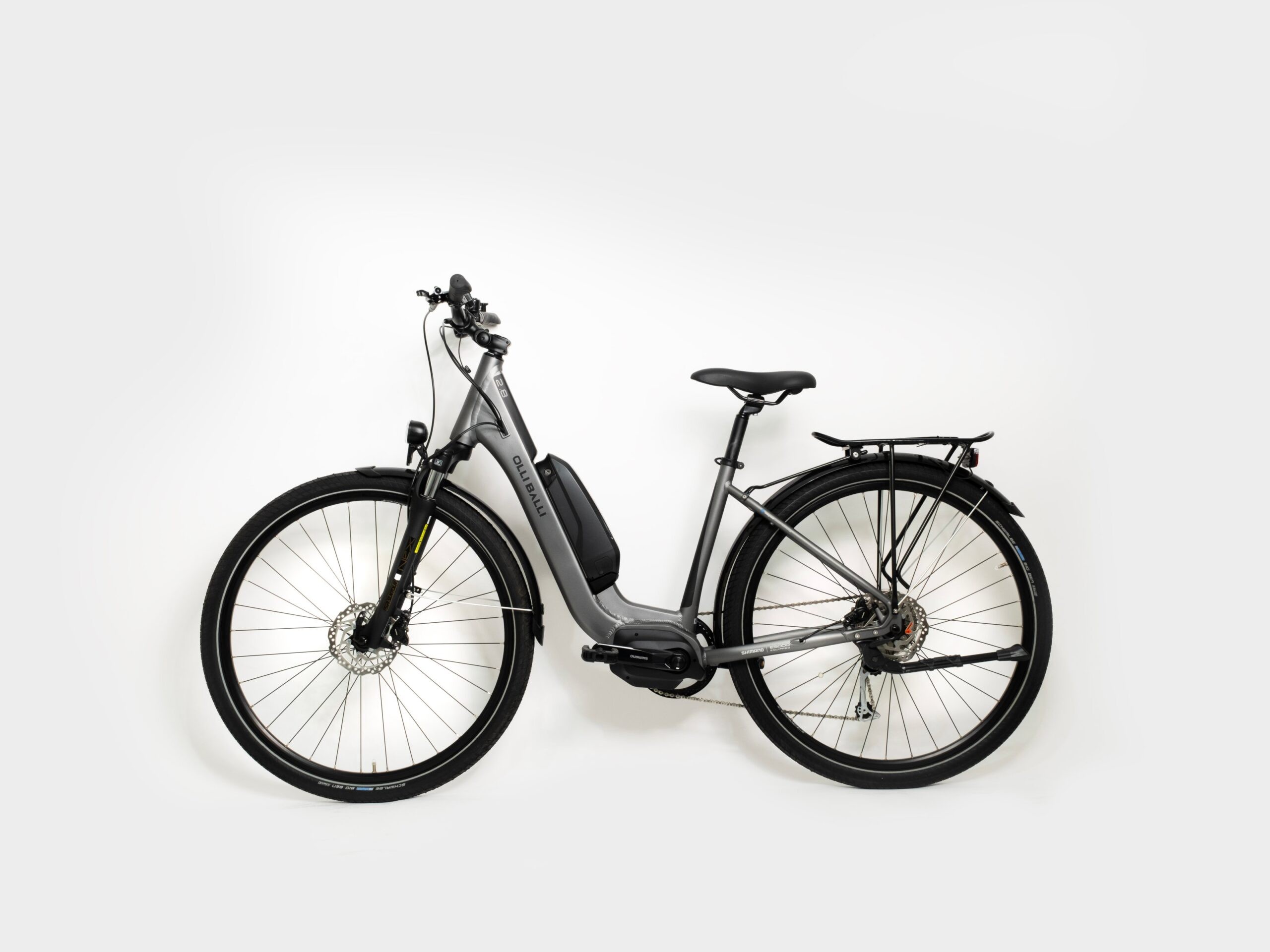 Olli Balli Efes Elektrikli Şehir Bisikleti Shimano Steps e-5000 418w Batarya - Gri