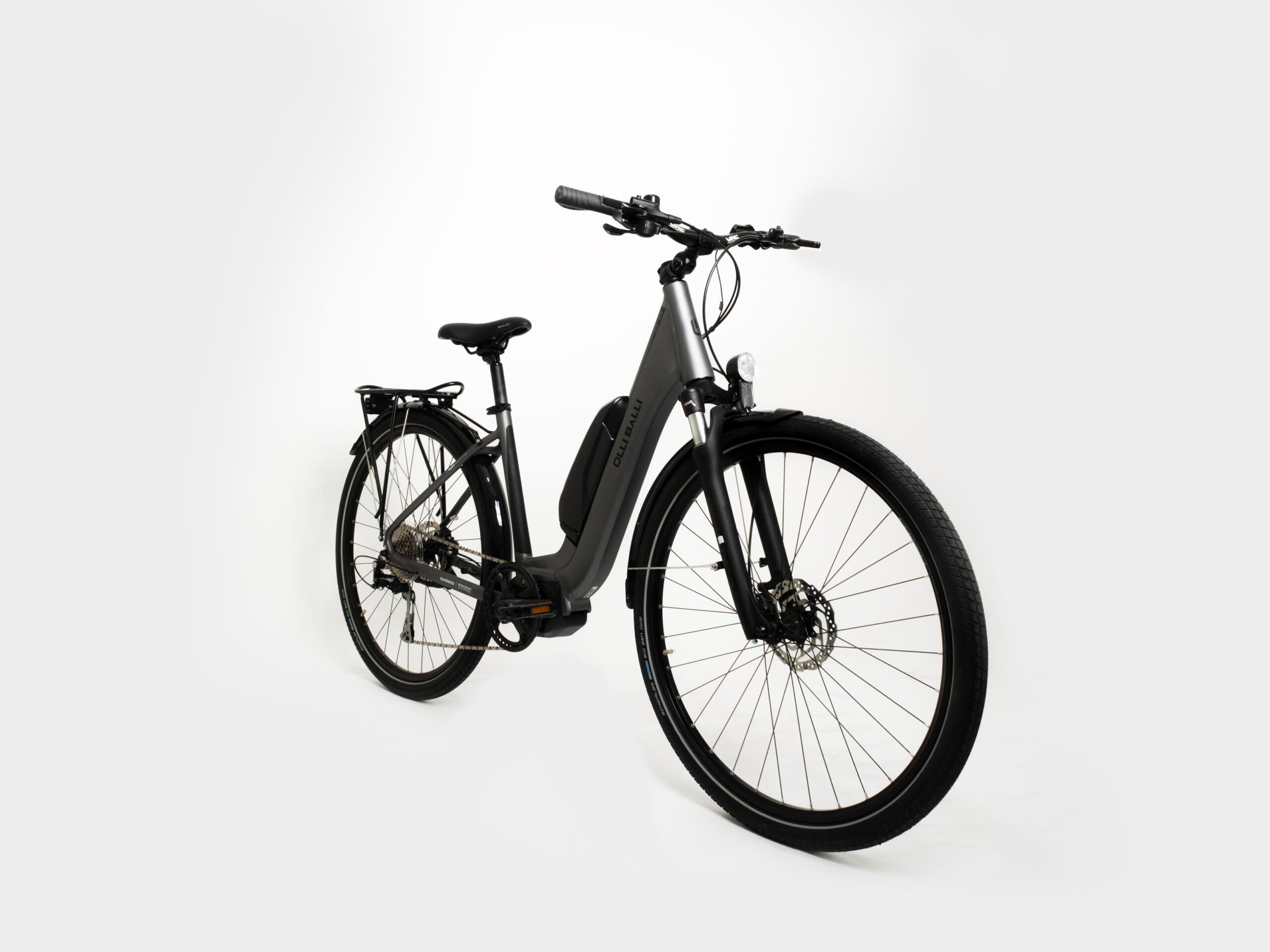 Olli Balli Efes Elektrikli Şehir Bisikleti Shimano Steps e-5000 418w Batarya - Gri
