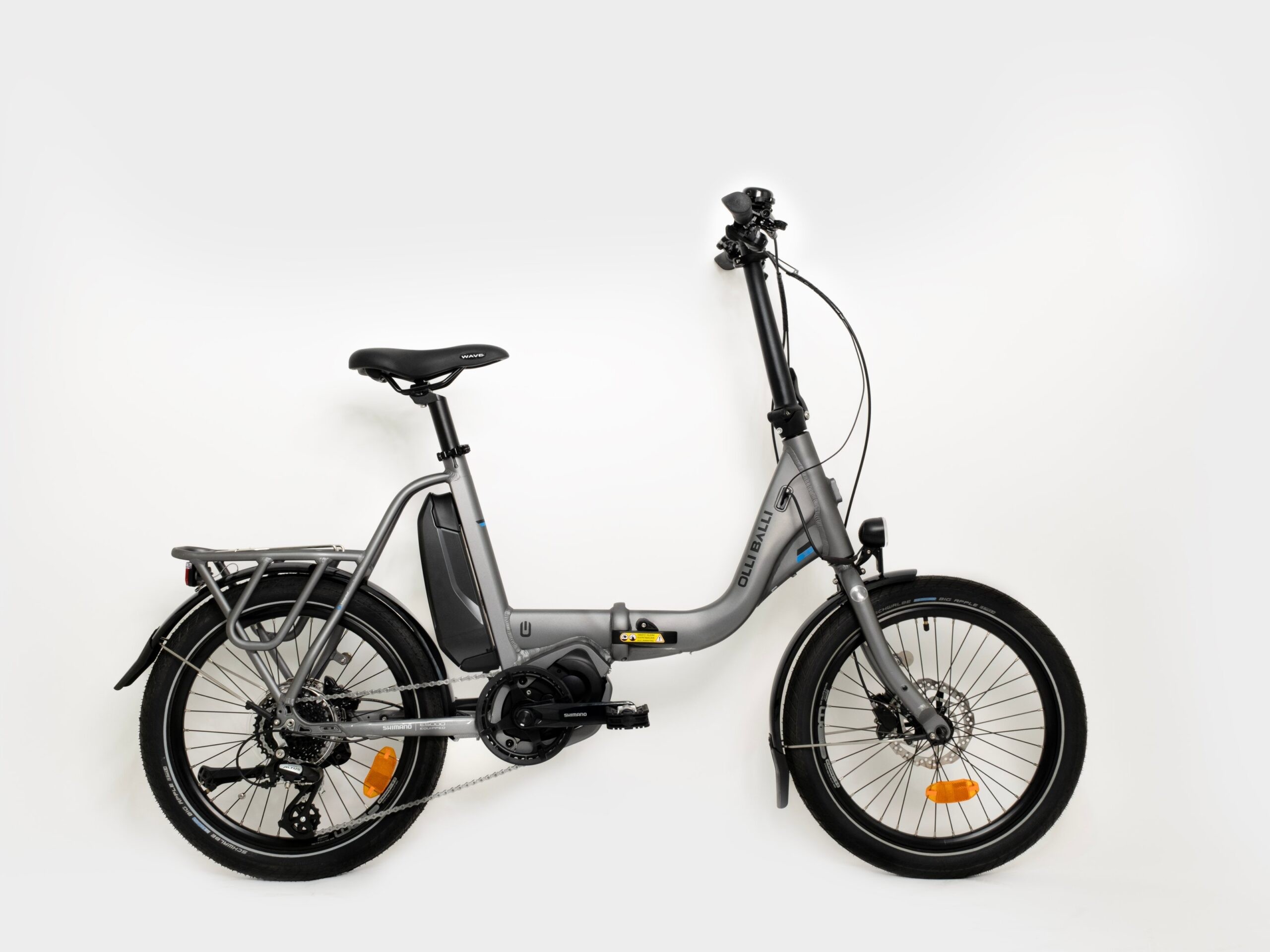 Olli Balli Urla Elektrikli Katlanır Bisiklet Shimano Steps e-5000 418w Batarya - Gri