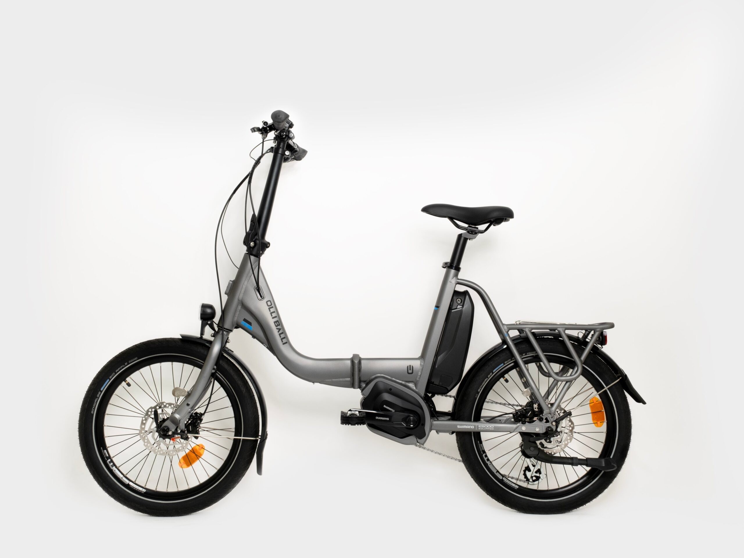 Olli Balli Urla Elektrikli Katlanır Bisiklet Shimano Steps e-5000 418w Batarya - Gri