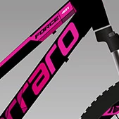 CARRARO FORCE 401 24" 21-V VB MAT SİYAH FUSYA BEYAZ R3 32 KADRO