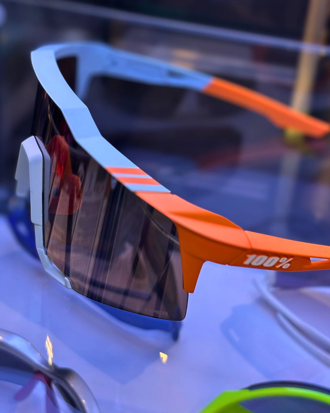 100% SPEEDCRAFT - Soft Tact Two Tone - HiPER Silver Mirror Lens Gözlük