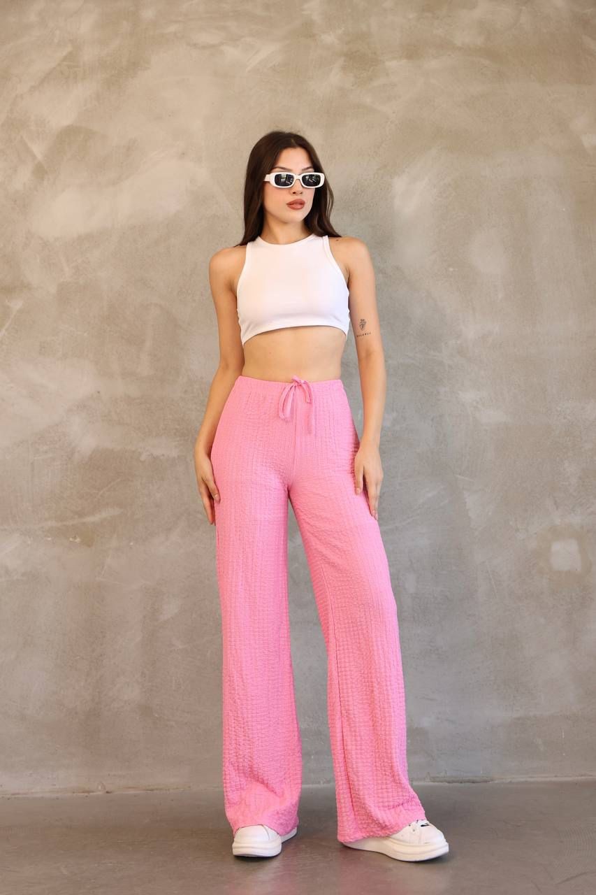 Kadın Bubble Rahat Kesim Pantolon - Pembe