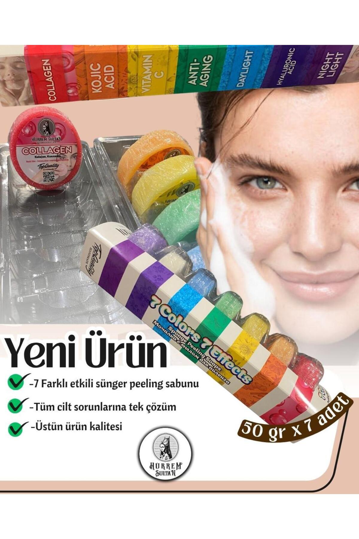 Hürrem Makaron 7 Li Süngerli Sabun