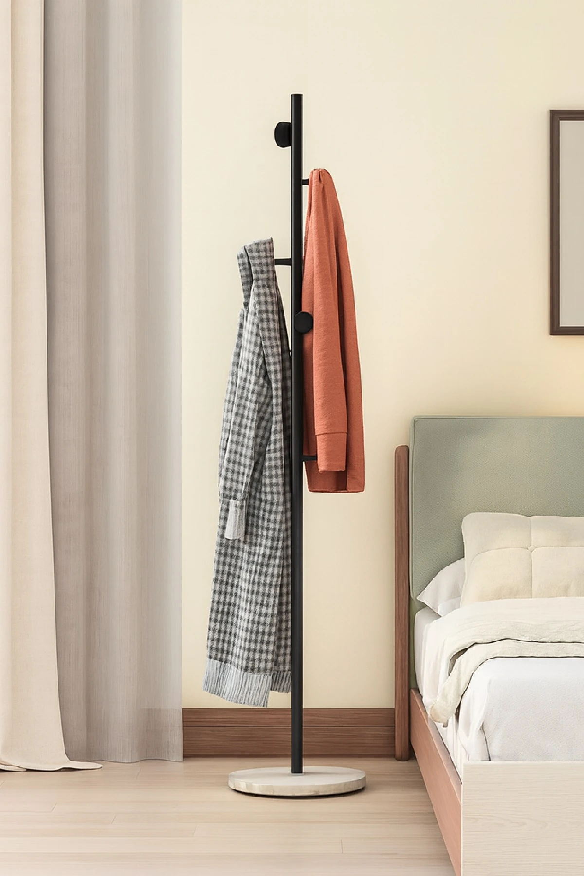 Metal Ayaklı Askılık Elbise Askısı Portmanto