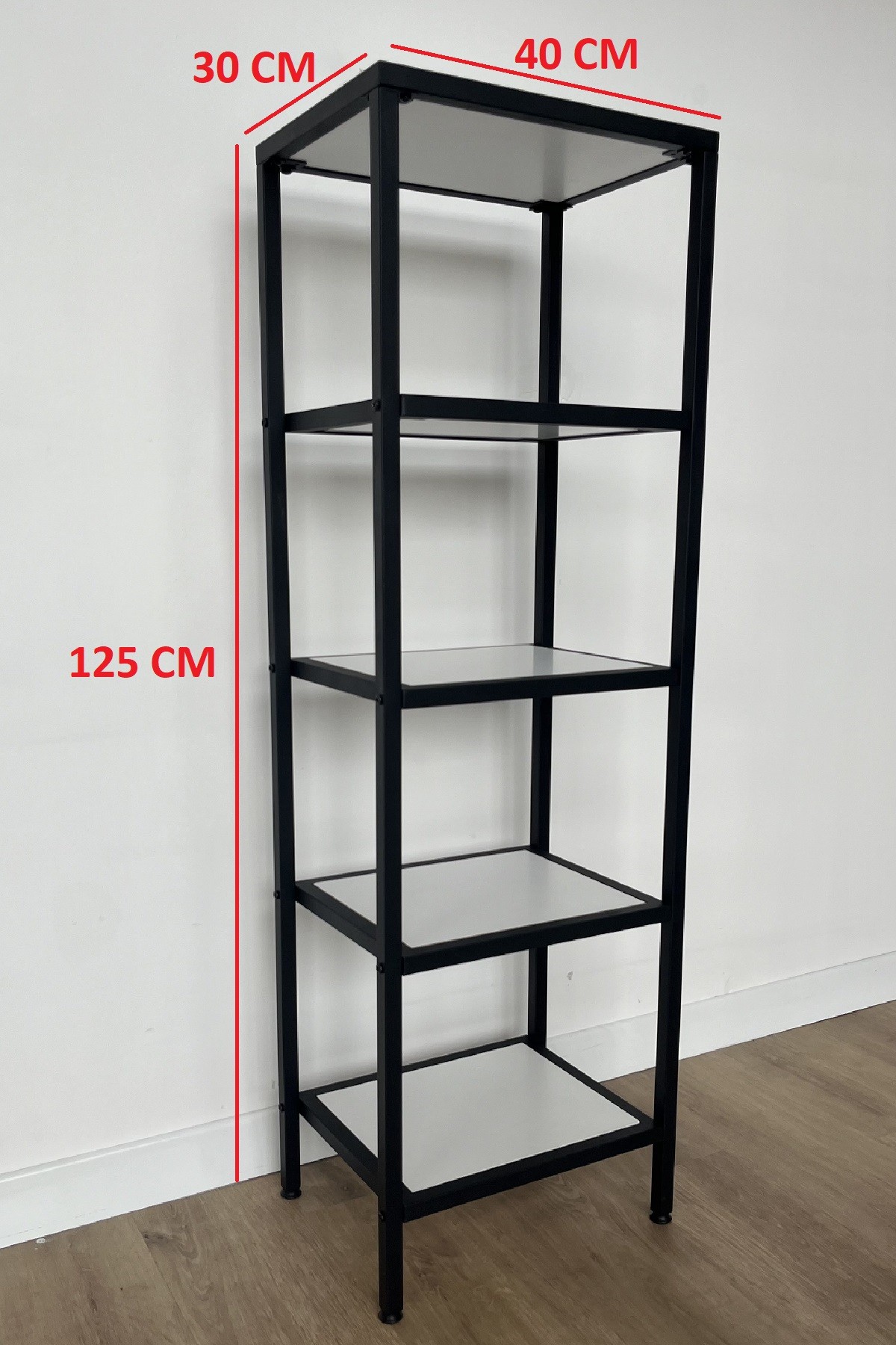 5 Raflı Kitaplık Çok Amaçlı Aksesuar Rafı Metal Banyo Mutfak Rafı