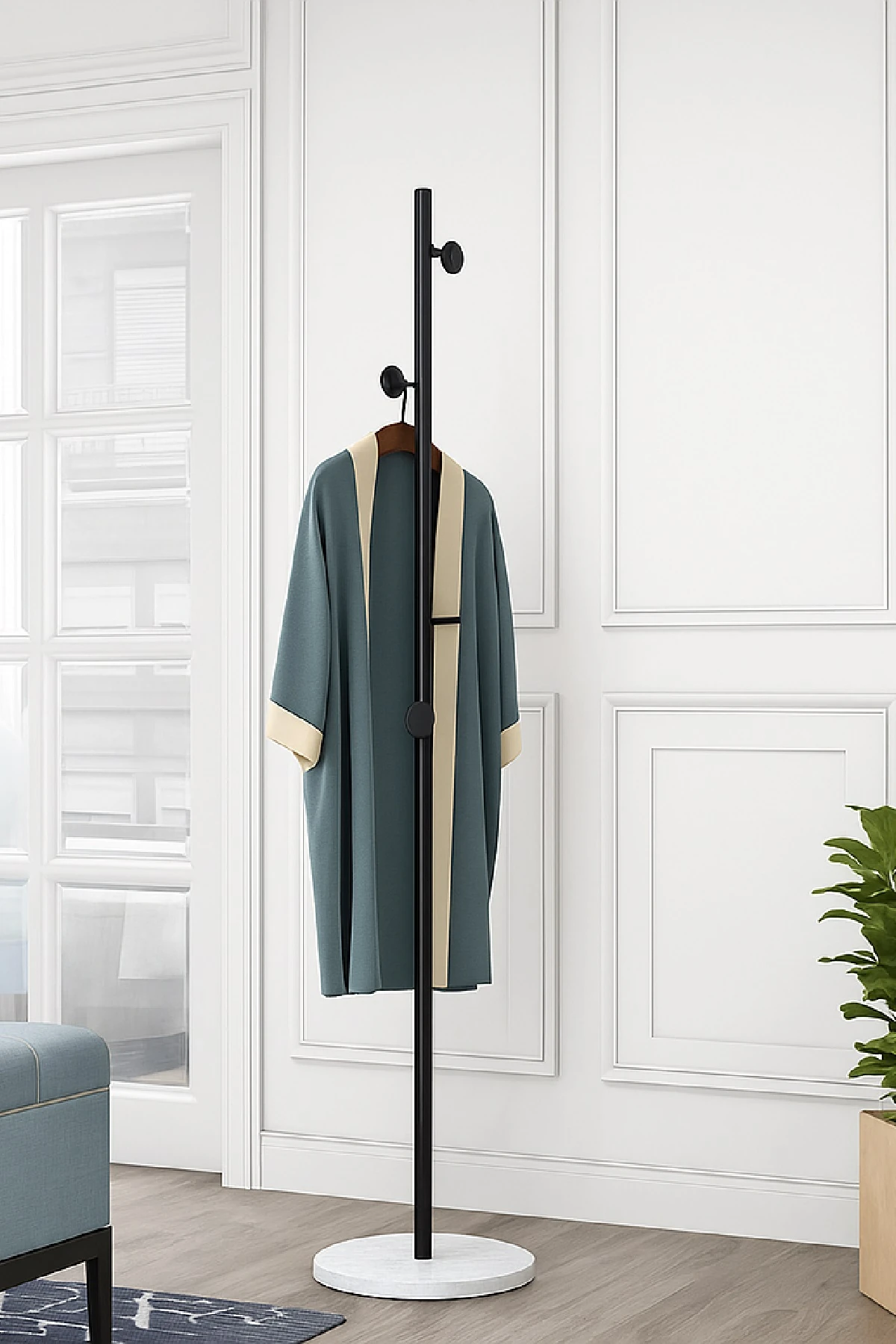 Metal Ayaklı Askılık Elbise Askısı Portmanto