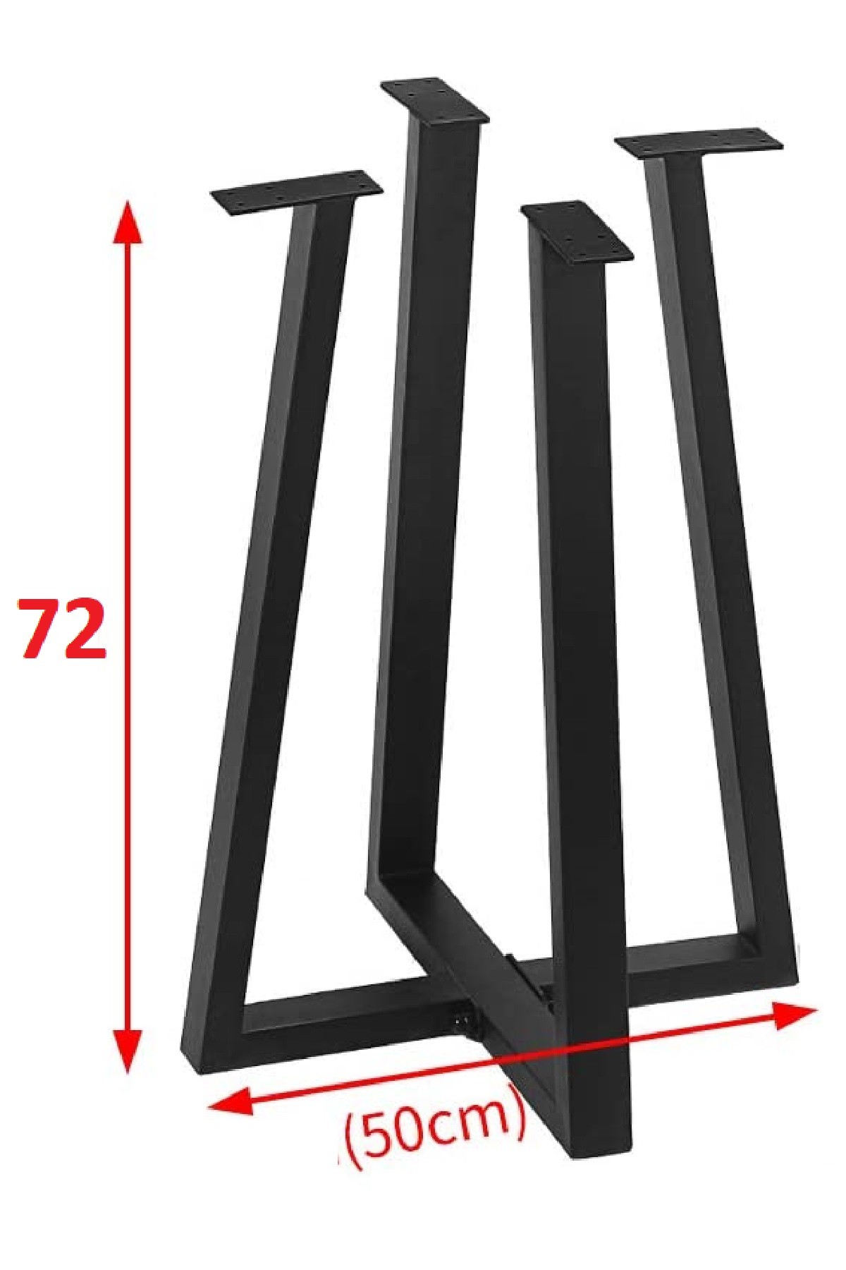 Metal Masa Yemek Masası Çalışma Masası Ayağı 2 Adet Ayak 72 Cm Mobilya Ayağı