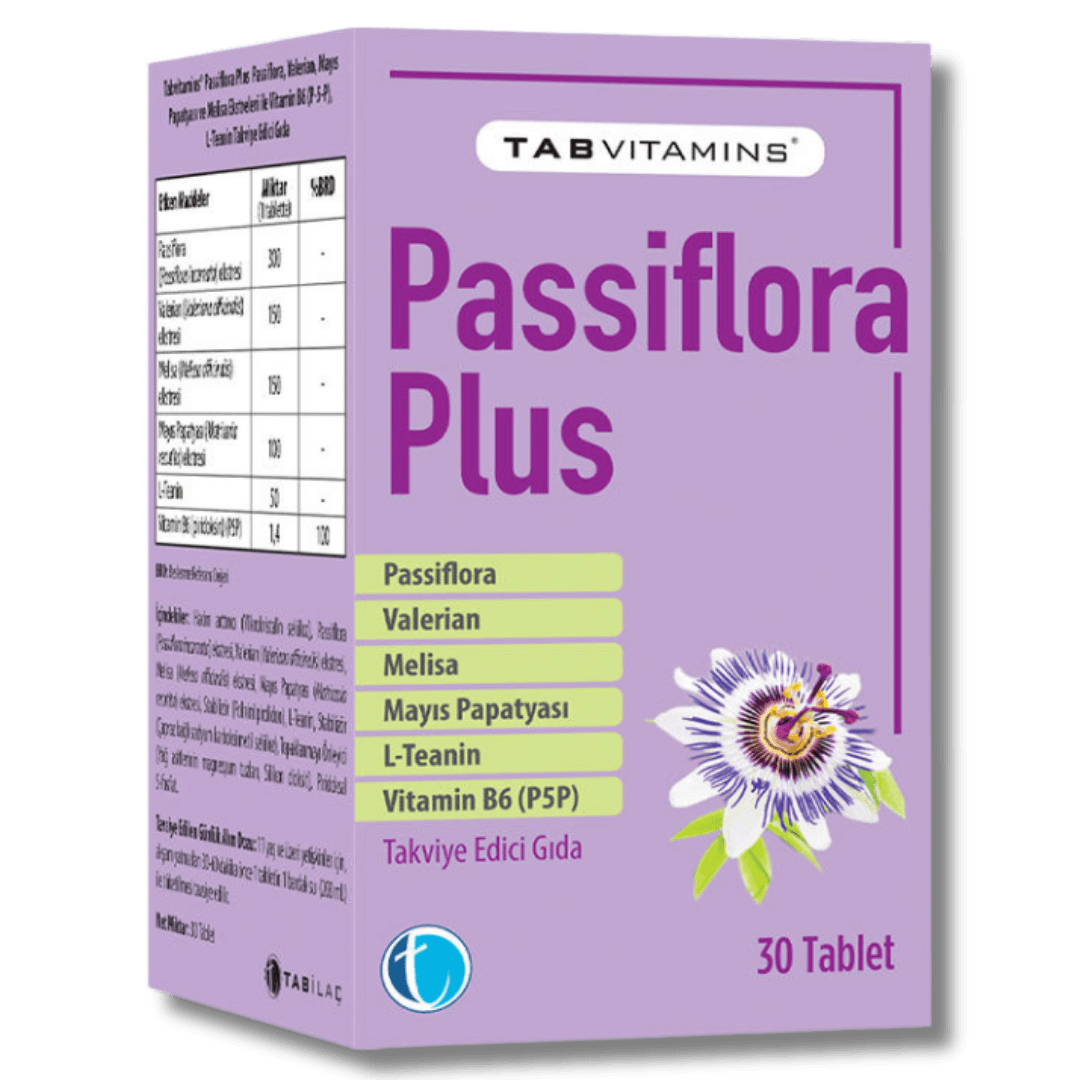 Tabvitamins Passiflora PlusTakviye Edici Gıda 30 Tablet