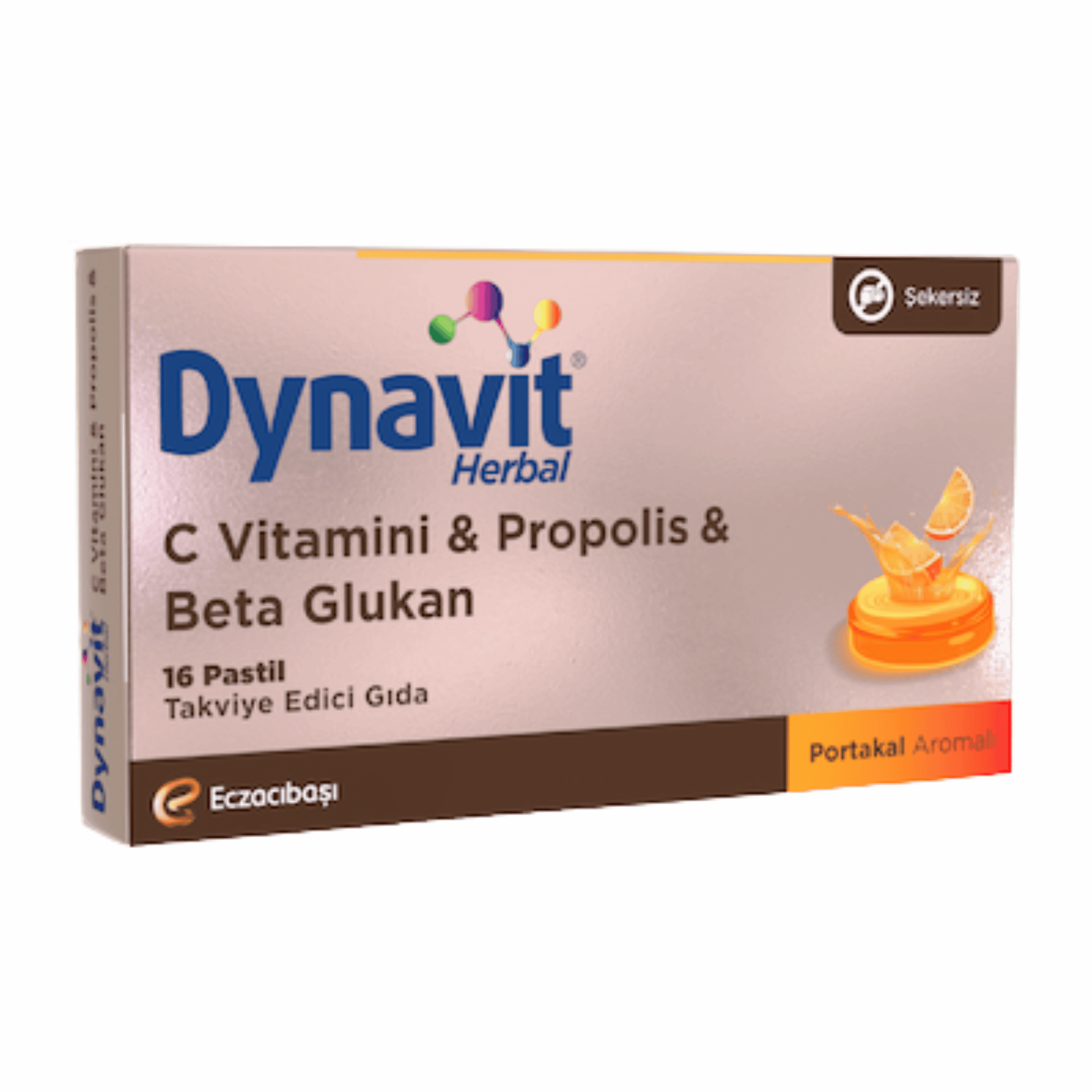 Eczacıbaşı Dynavit Herbal C Vitamini - Propolis ve Beta Glukan İçerikli Pastil 16 Adet