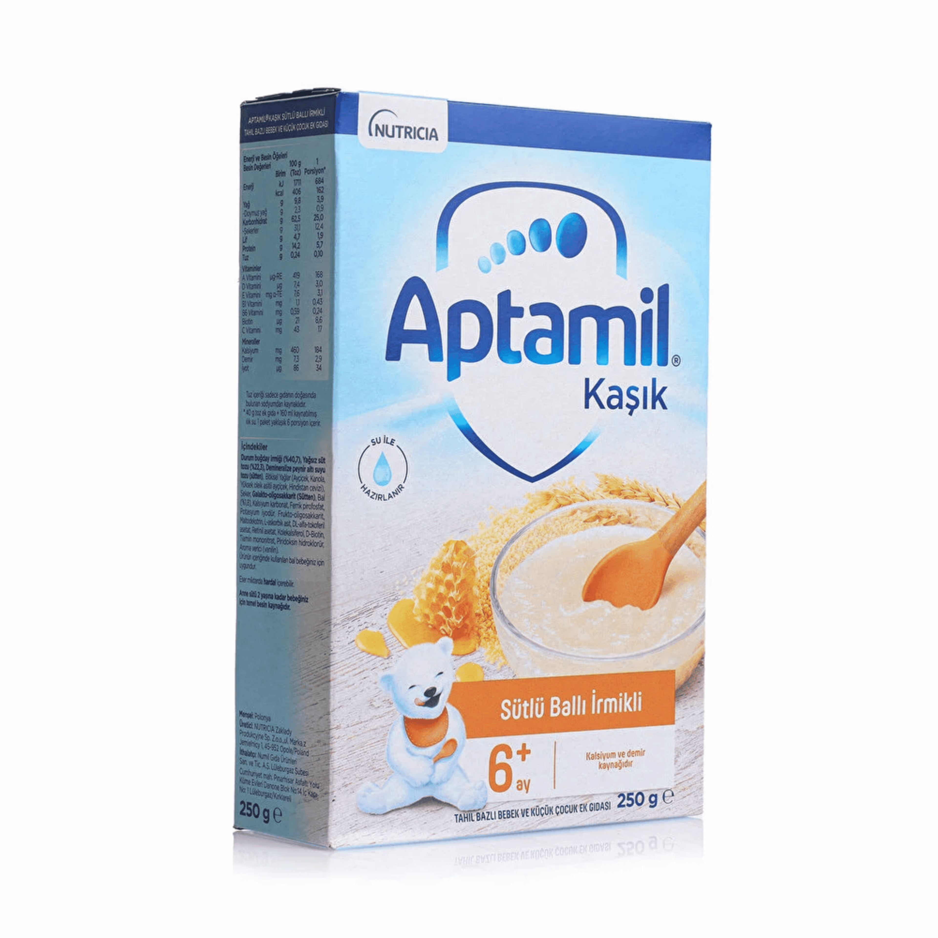 Aptamil Sütlü Ballı İrmikli Kaşık Maması 250 gr