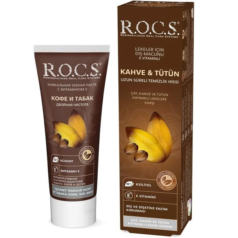 Rocs Kahve & Tütün Lekelerine Karşı Diş Macunu 60ml -