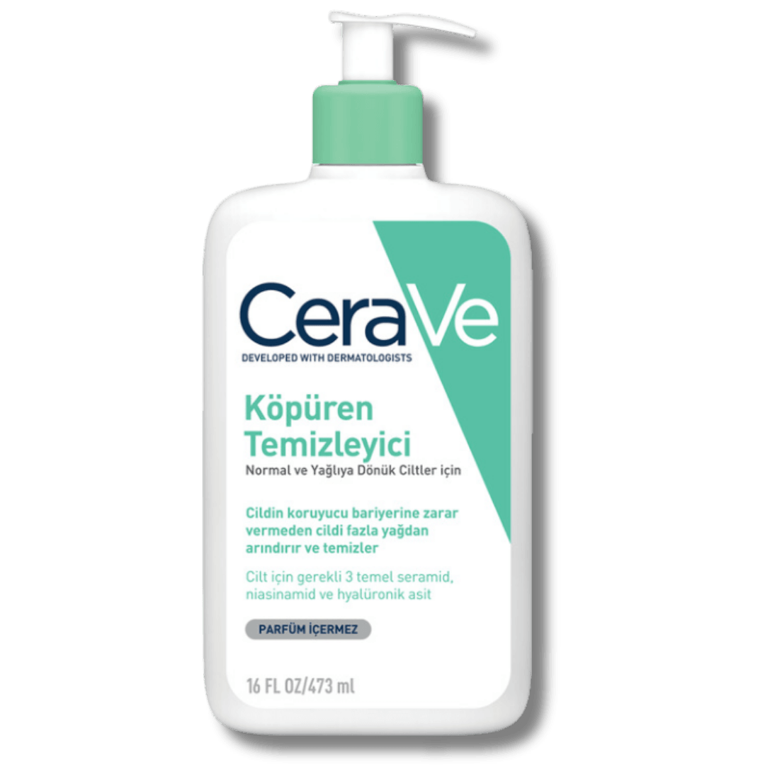 CeraVe Normal Ve Yağlı Ciltler İçin Köpüren Temizleyici 473 ml