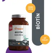 Vitago Premium Biotin 5000 Mcg 60 Tablet (02-27 MİADLI)