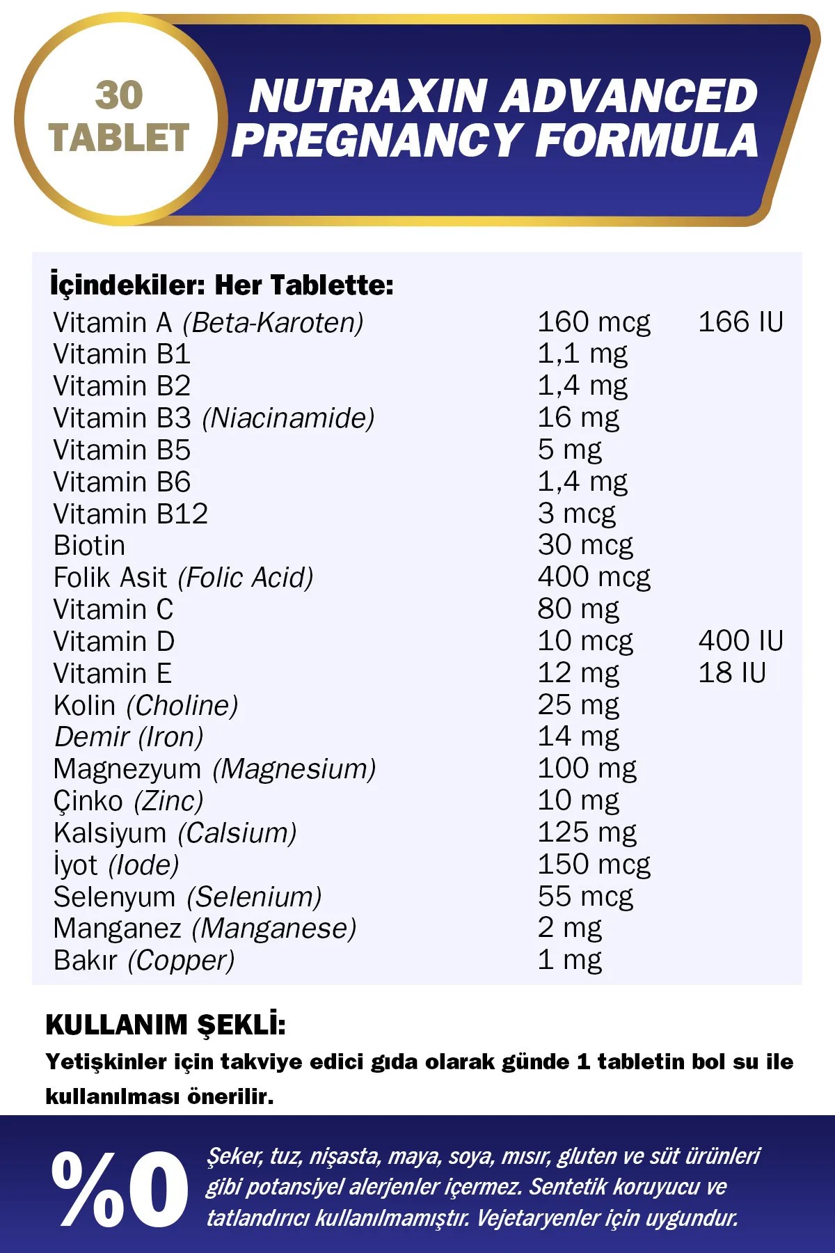 Nutraxin Pregnancy Formula 30 Tablet