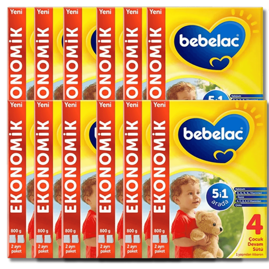 Bebelac 4 Çocuk Devam Sütü 800 Gram 1+ Yaş - 12 adet