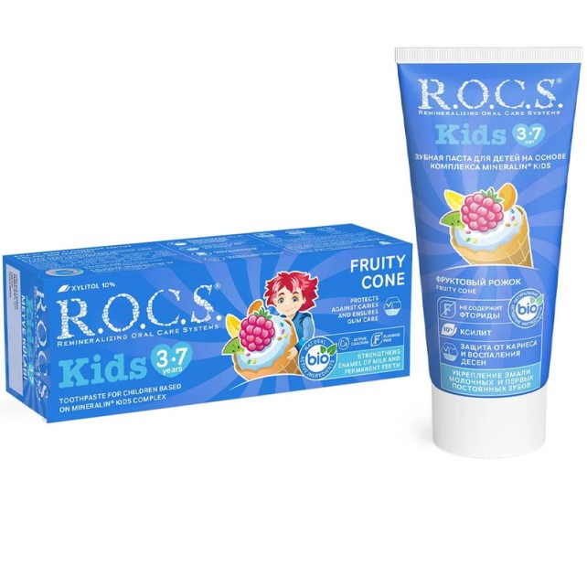 Rocs Kids Diş Macunu Meyve Külahlı 3-7 Yaş 35ml