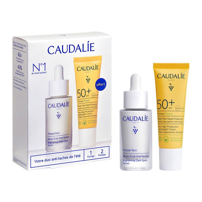 Caudalie Vinoperfect Serum Suncare Set - Leke Karşıtı Etkili Serum 30 ml + Güneş Kremi SPF50 20 ml