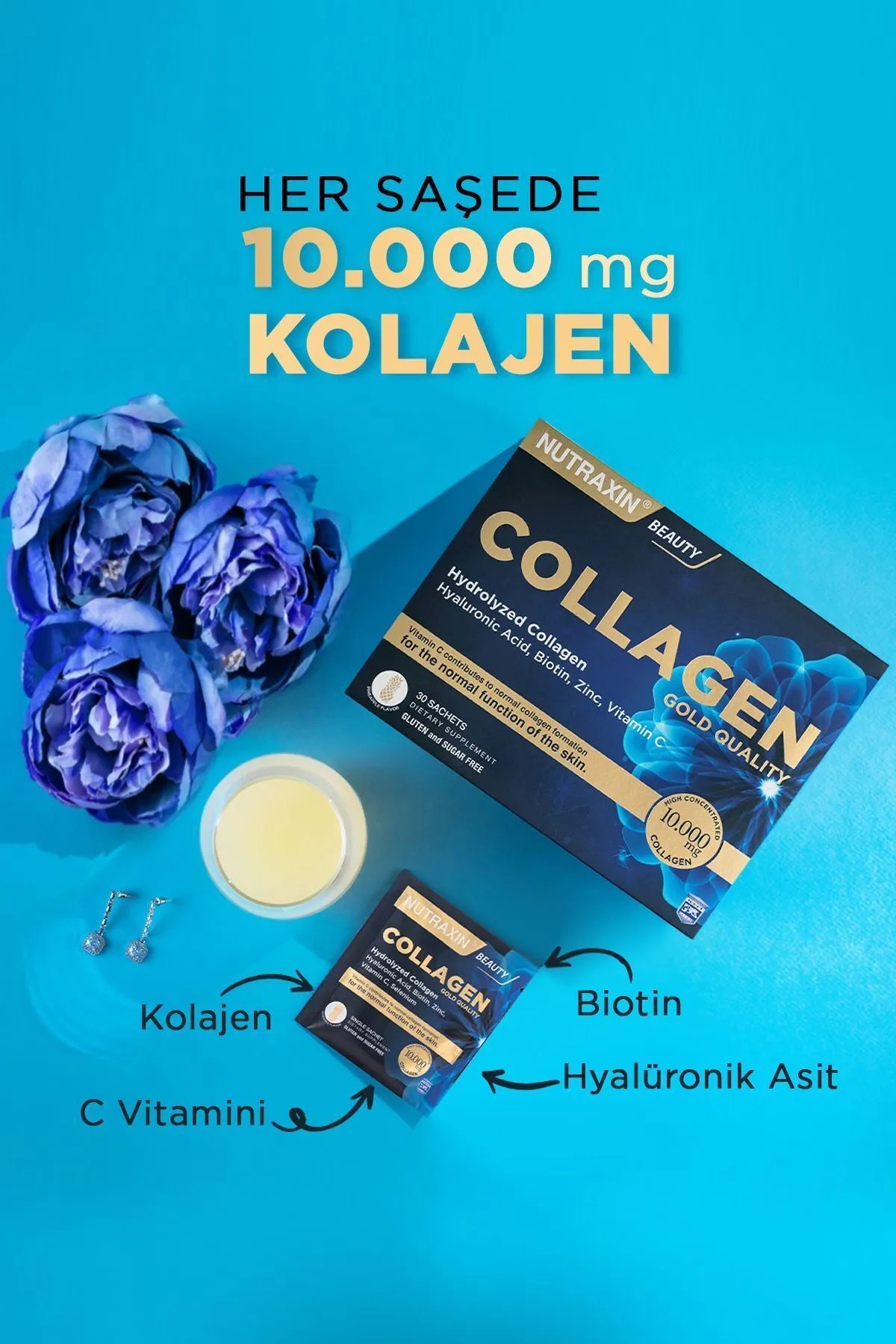 Nutraxin Collagen Gold Quauty Takviye Edici Gıda 30 Saşe