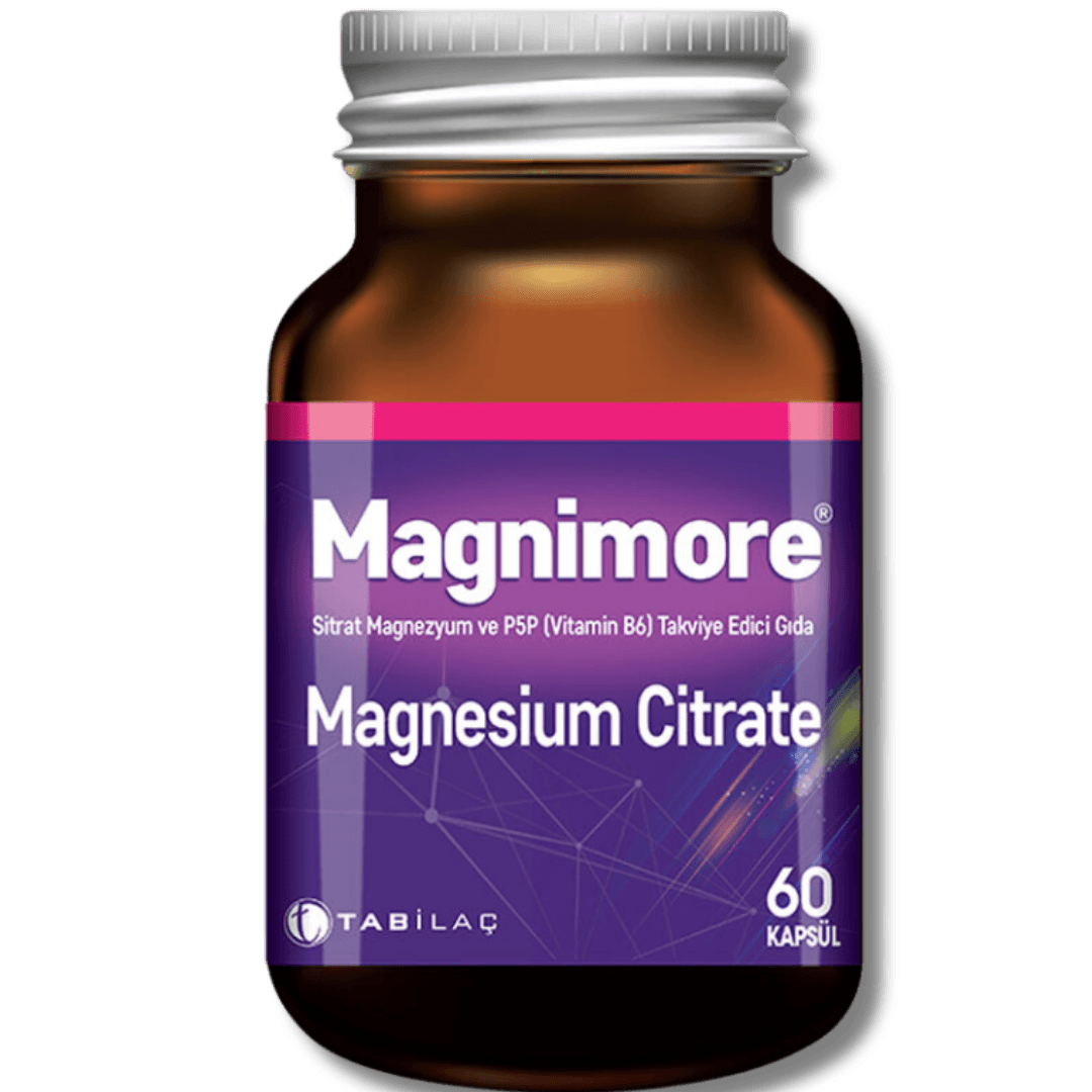 Magnimore Magnesium Citrate ve P5P (Vitamin B6) 60 Kapsül