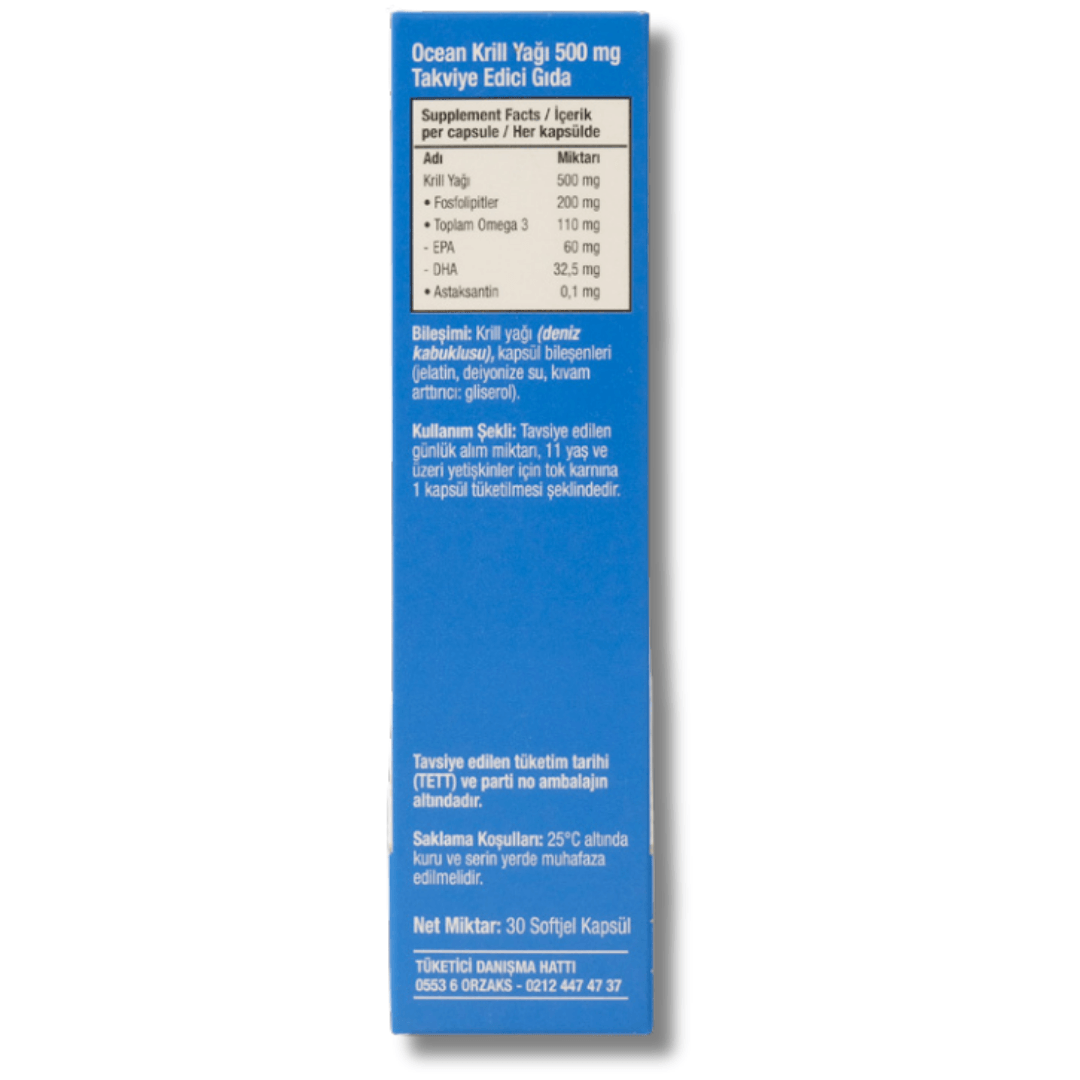 Ocean Krill Oil 500 mg 30 Kapsül