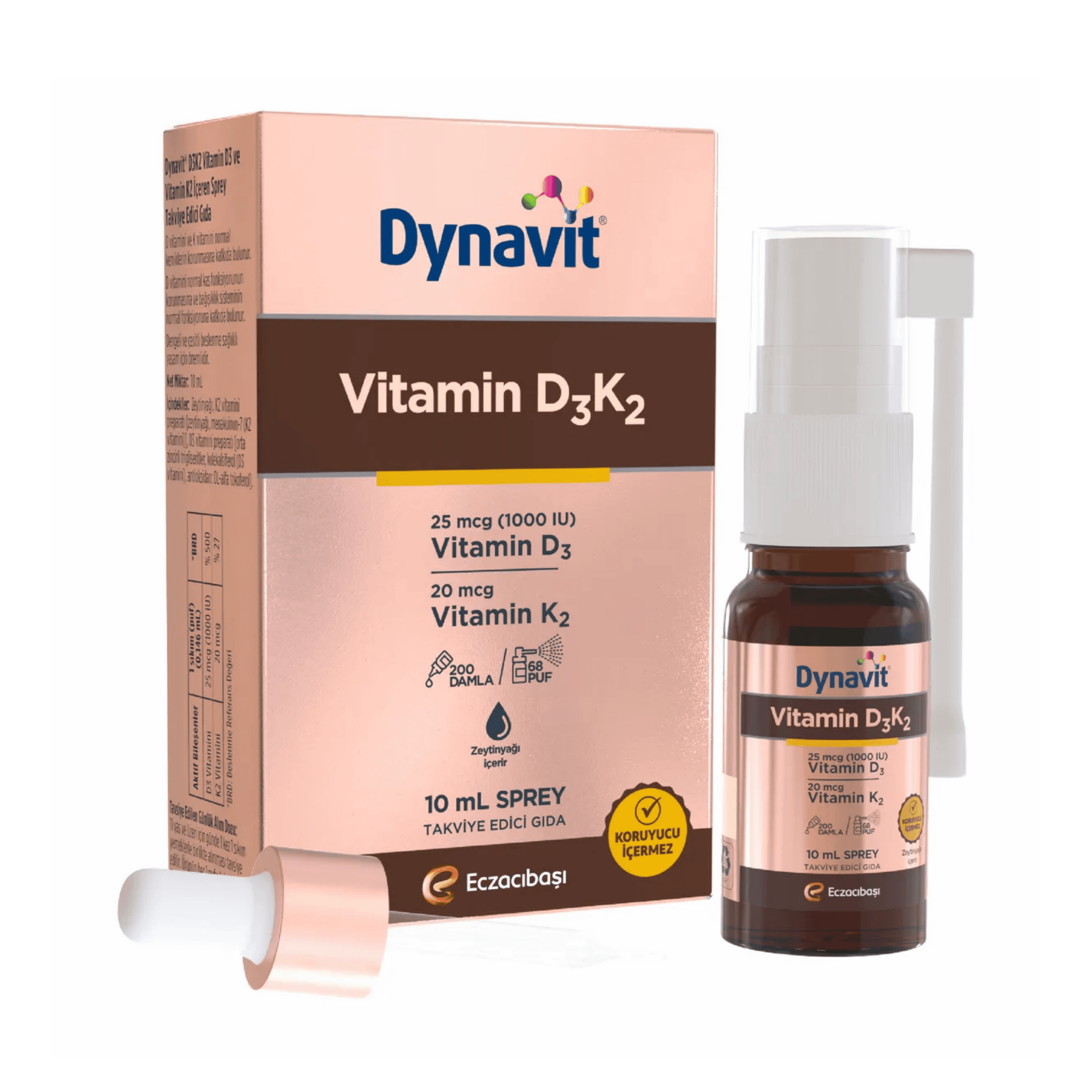 Eczacıbaşı Dynavit Vitamin D3 400 IU Takviye Edici Gıda Sprey 20 ml