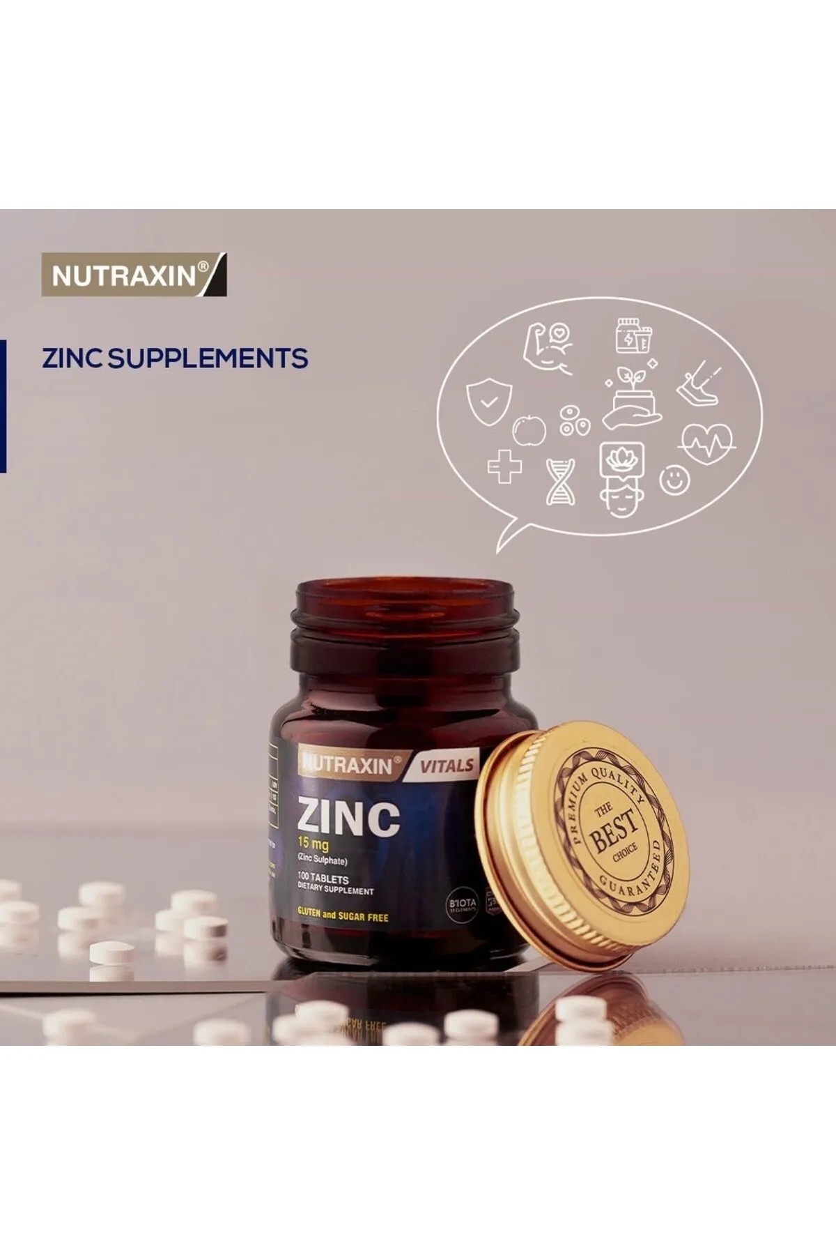 Nutraxin Zinc Sulphate 100 Tablet