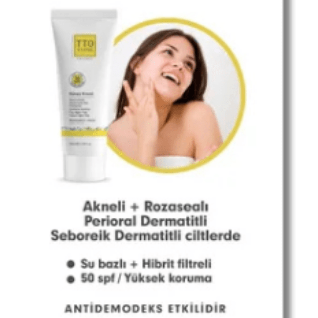 TTO CLINIC Renkli Güneş Koruyucu Krem 50 SPF 70 ml