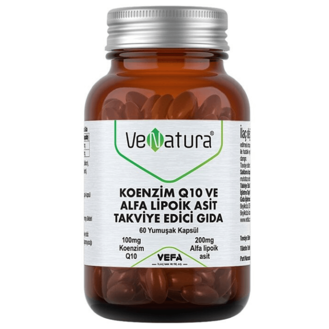 VeNatura Koenzim Q10 ve Alfa Lipoik Asit 60 Yumuşak Kapsül