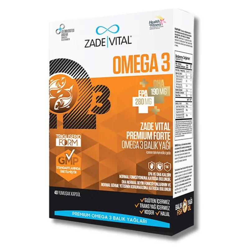 Zade Vital Omega 3 Forte Balık Yağı 40 Yumuşak Kapsül Fiyatı