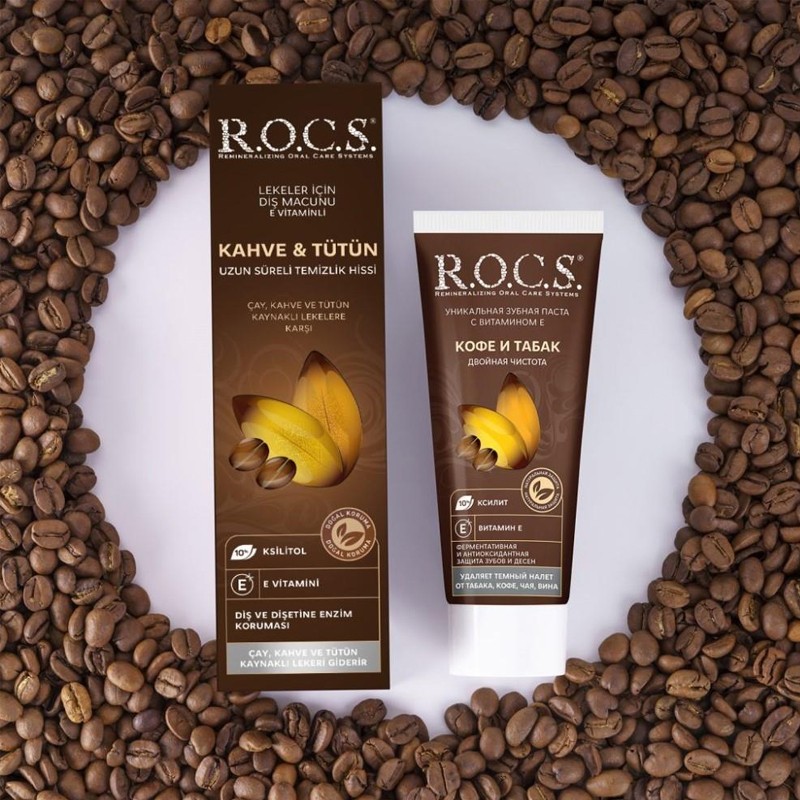Rocs Kahve & Tütün Lekelerine Karşı Diş Macunu 60ml -