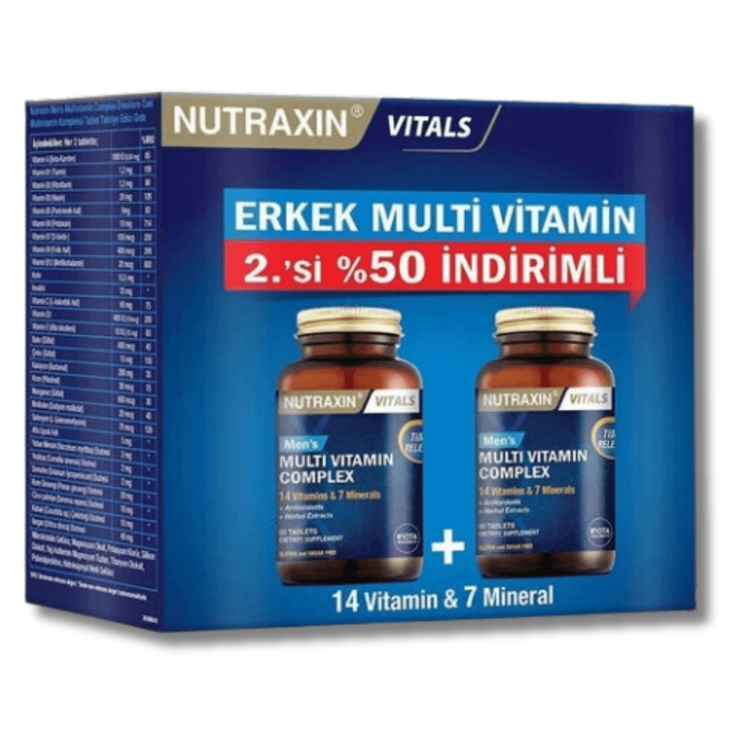 Nutraxin Mens Multi Vitamin Complex Avantaj Paket - 2. % 50 İndirimli