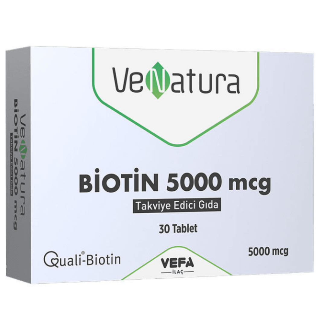 VeNatura Biotin 5000 mcg Takviye Edici Gıda 30 Tablet