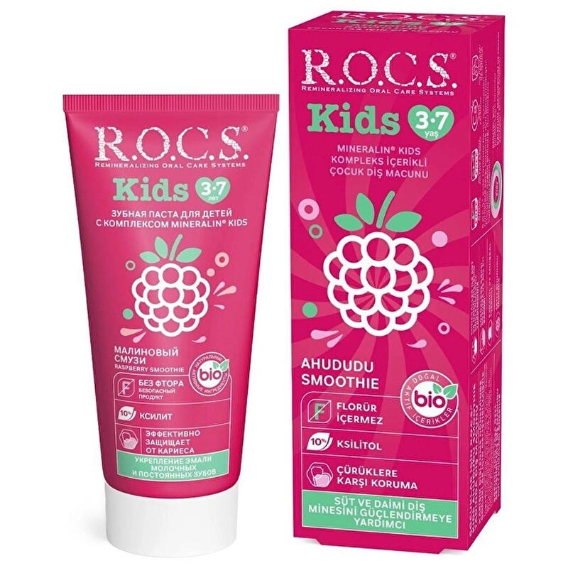 Rocs Kids Ahududu Smooth - Çocuk Diş Macunu 3-7 Yaş 35ml