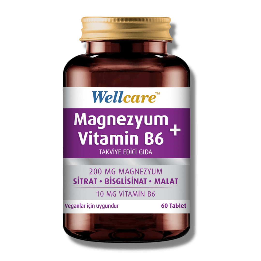 Wellcare Magnezyum 60 Tablet - Malat, Sitrat, Bisglisinat